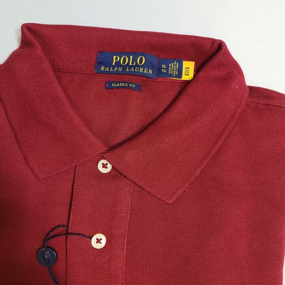 Polo Ralph Lauren Mens XL Polo Shirt w/ Military Army Camo Bear Burgundy Red - Picture 6 of 7